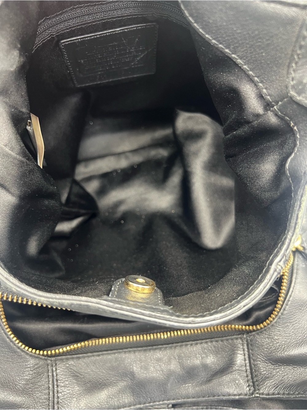 Coach Campbell Black Leather Hobo Shoulder Bag Large Buckle Gold Hardware - Picture 9 of 15